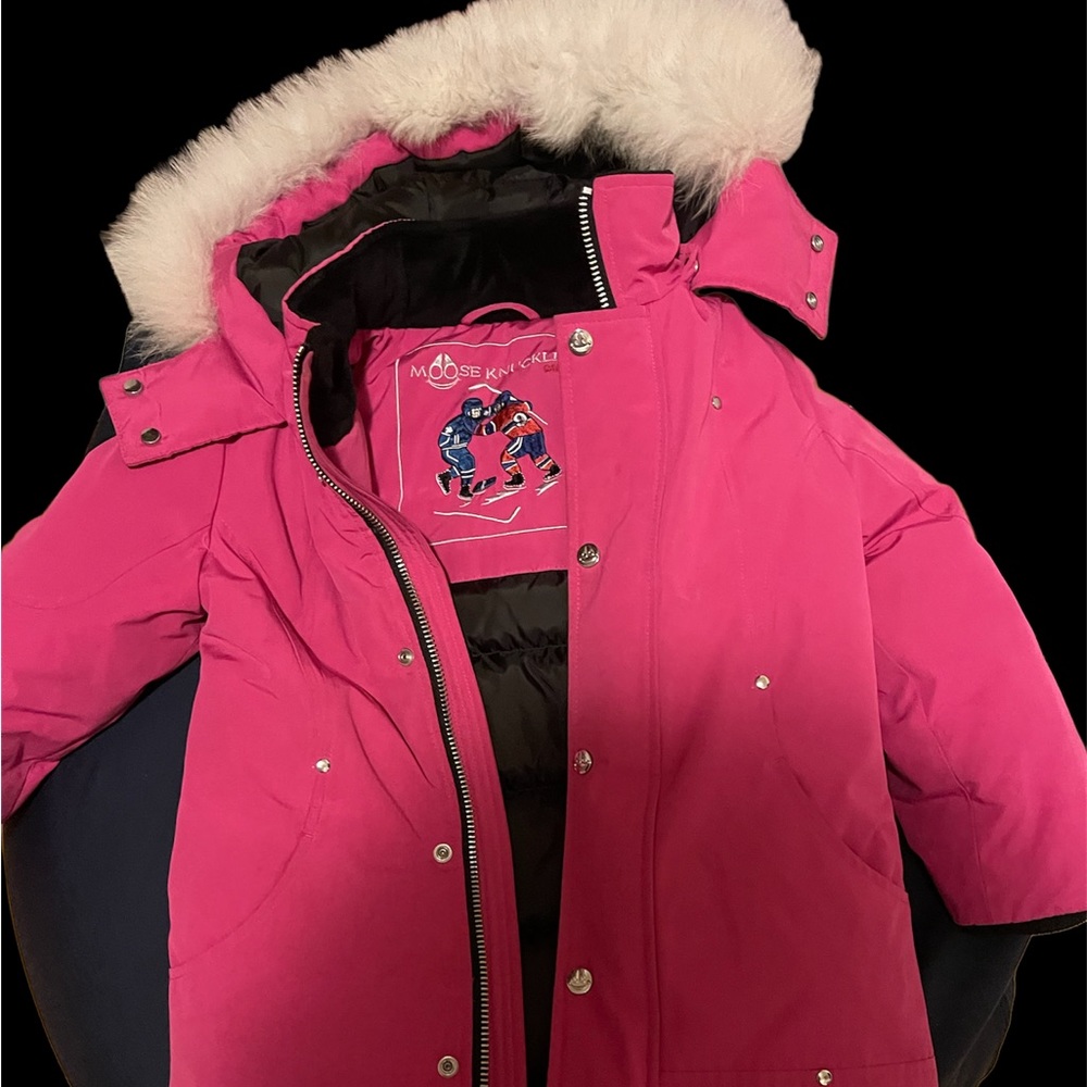 Moose Knuckles Pink Kids Parka